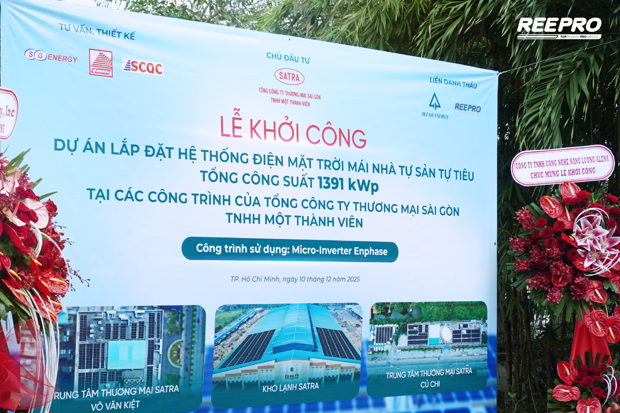 Cụm dự án điện mặt trời áp mái tại Tổng Công ty Thương mại Sài Gòn – TNHH Một Thành Viên (SATRA).